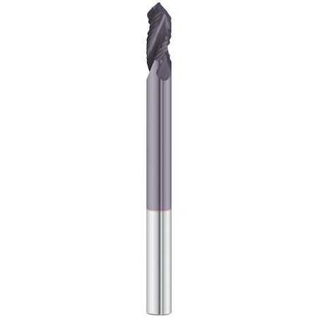 Fullerton Tool 3-Flute - 90 Degree Point - 1566 Poly Drills, TIALN, RH Spiral, Notched, Standard, 1/4 15676